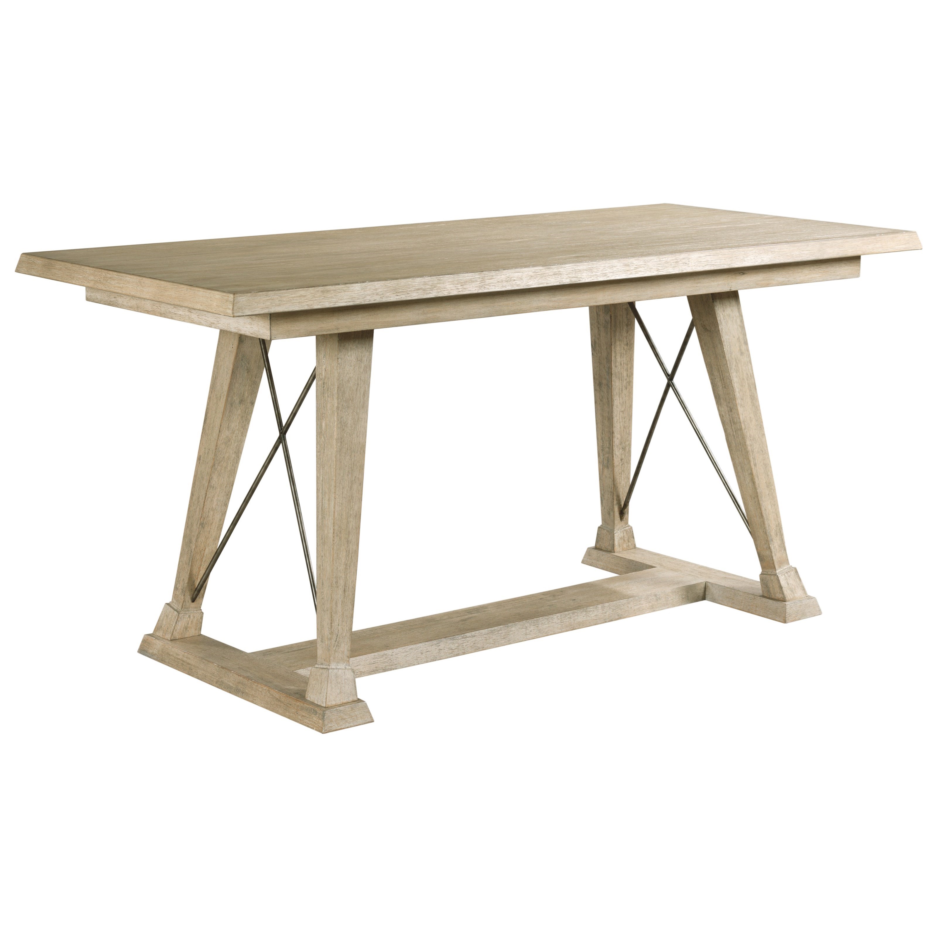 Counter height store trestle table
